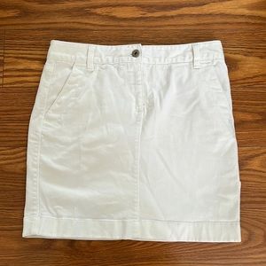 White jean skirt - LOFT petite - super cute and stylish